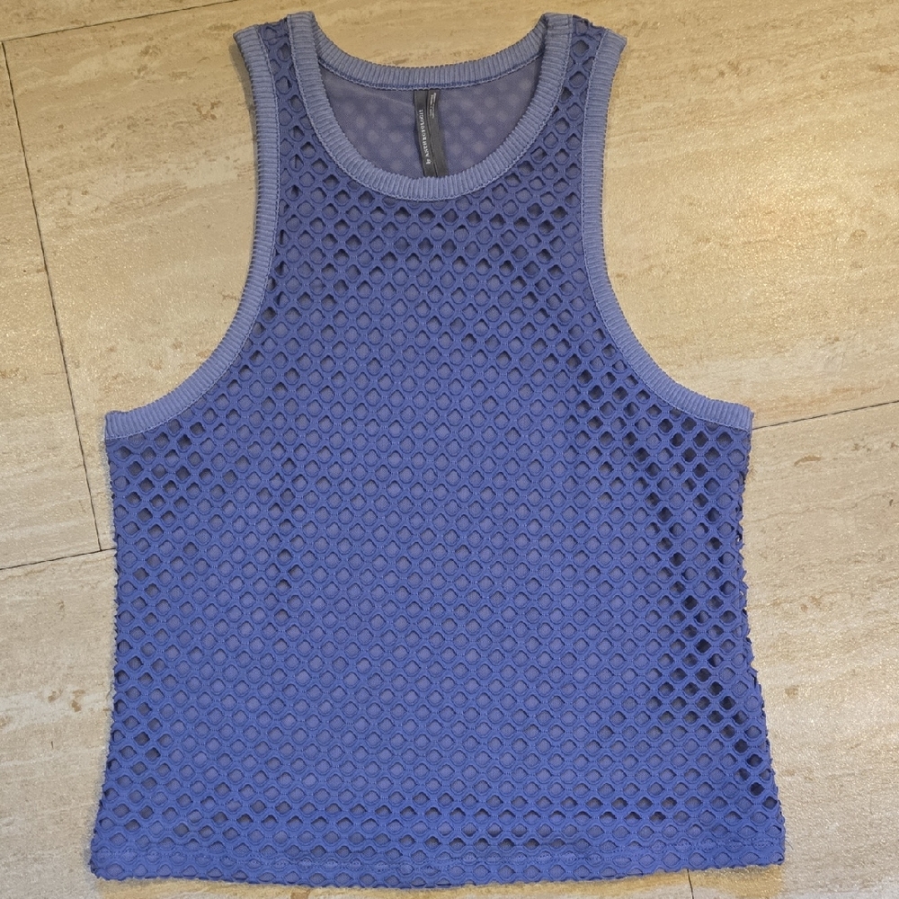 Anthropologie Purple Eyelet Tank Top - Picture 1 of 9